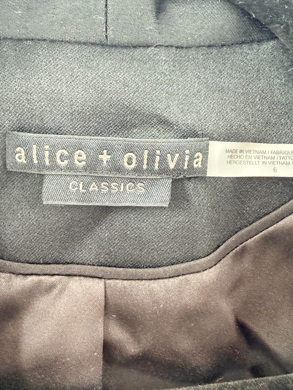 Alice + Olivia Black Sculpt Asymmetrical Blazer Jacket 6 - Picture 3 of 5